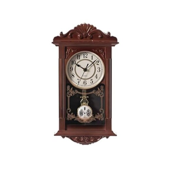Clockswise Other - Vintage Grandfather Wall Clock With Pendulum - 31" Tall